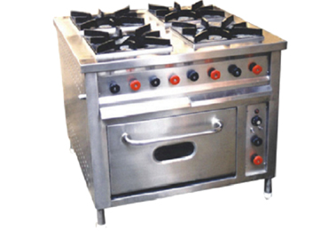 Continental gas range with oven